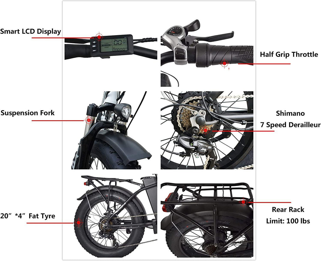 Step Through Electric Bike for Adult 750W Urban Electric Bicycle Fat Tire