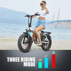 BIKFUN 20" 4.0 Fat Tire Electric Bikes for Adults, 20 inch 48V 500 Watt Folding Electric Bicycles Ebike 12.5Ah 600Wh Battery LCD Display, Electric Dirt Bike Beach Cuiser Snow Bike