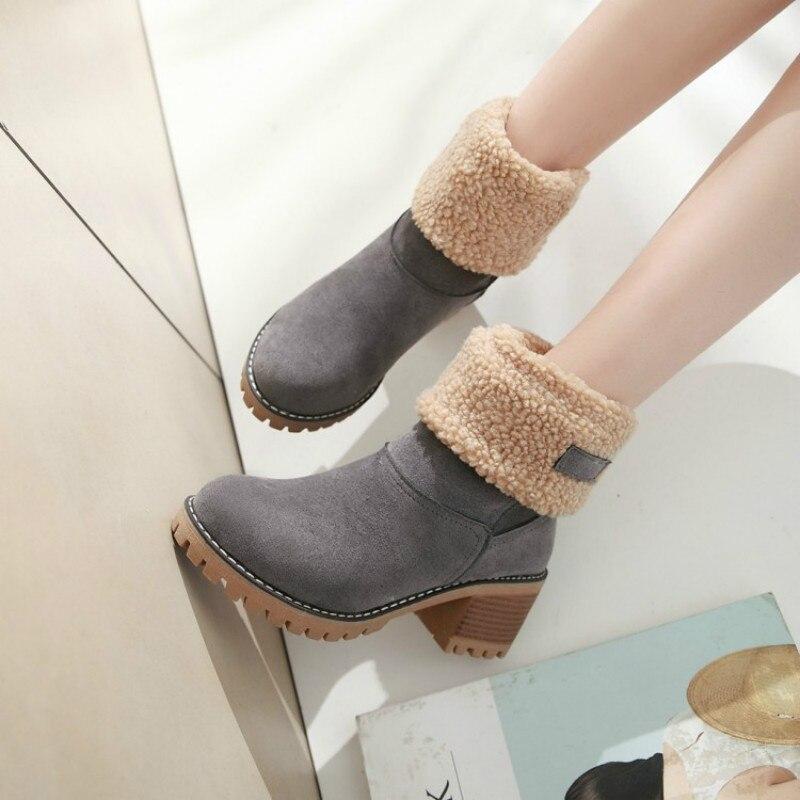 Ladies Thick Fluffy Warm Snow Boots