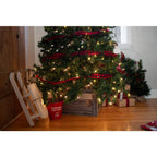 Farmhouse 22.5 in. W x 14.5 in. H, 30 in. Dia, Weathered Gray Decorative Christmas Tree Box Collar