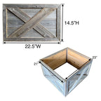 Farmhouse 22.5 in. W x 14.5 in. H, 30 in. Dia, Weathered Gray Decorative Christmas Tree Box Collar