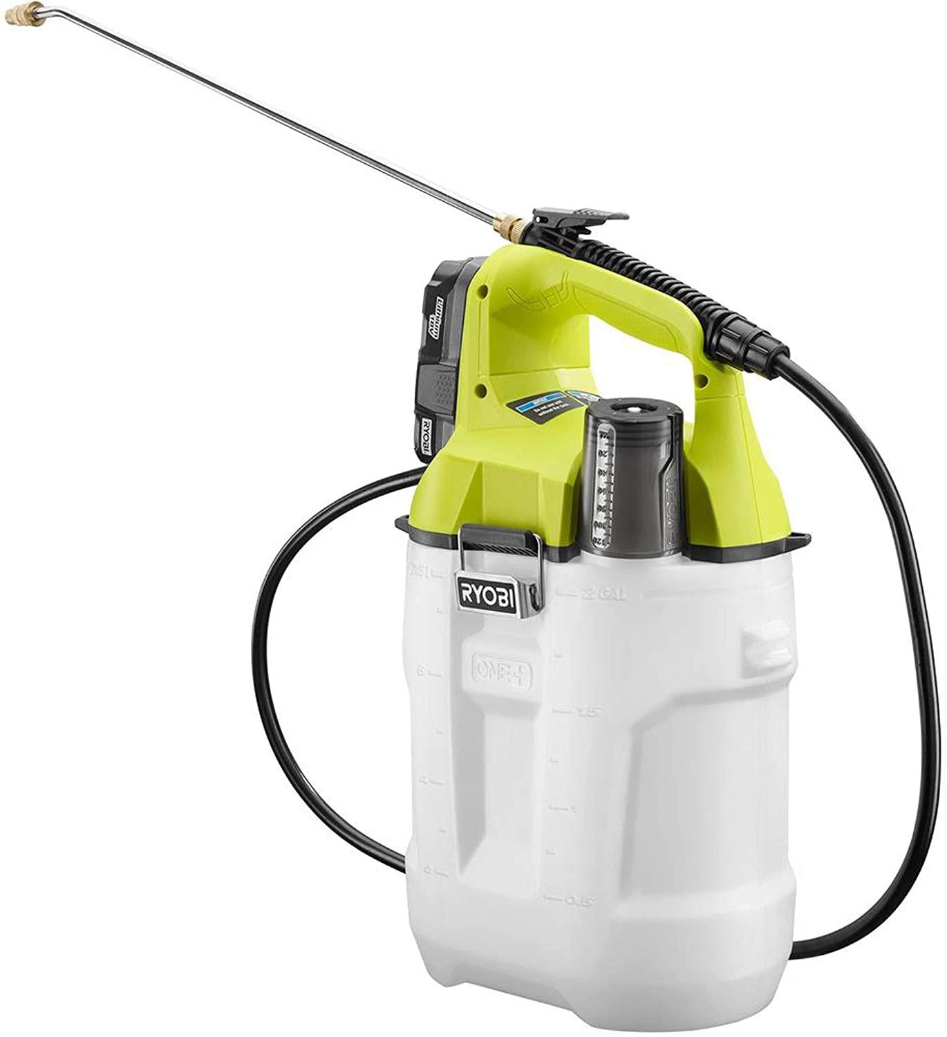 ryobi chemical sprayer kit 18-volt lithium-ion cordless adjustable nozzle 2 gal