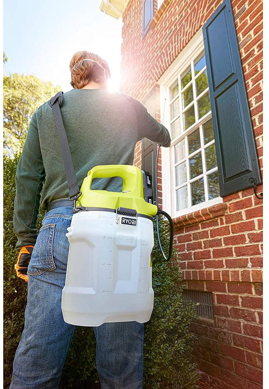 ryobi chemical sprayer kit 18-volt lithium-ion cordless adjustable nozzle 2 gal