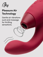 Womanizer Duo 2 Rechargeable Silicone G-Spot and Clitoral Stimulator, Red | Red