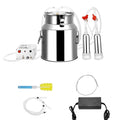 milking machine kit for sheep portable electric milker milking machine, automatic portable livestock milking equipment, adjustable vacuum pump food silicone grade hose 14l