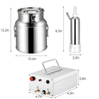 milking machine kit for sheep portable electric milker milking machine, automatic portable livestock milking equipment, adjustable vacuum pump food silicone grade hose 14l