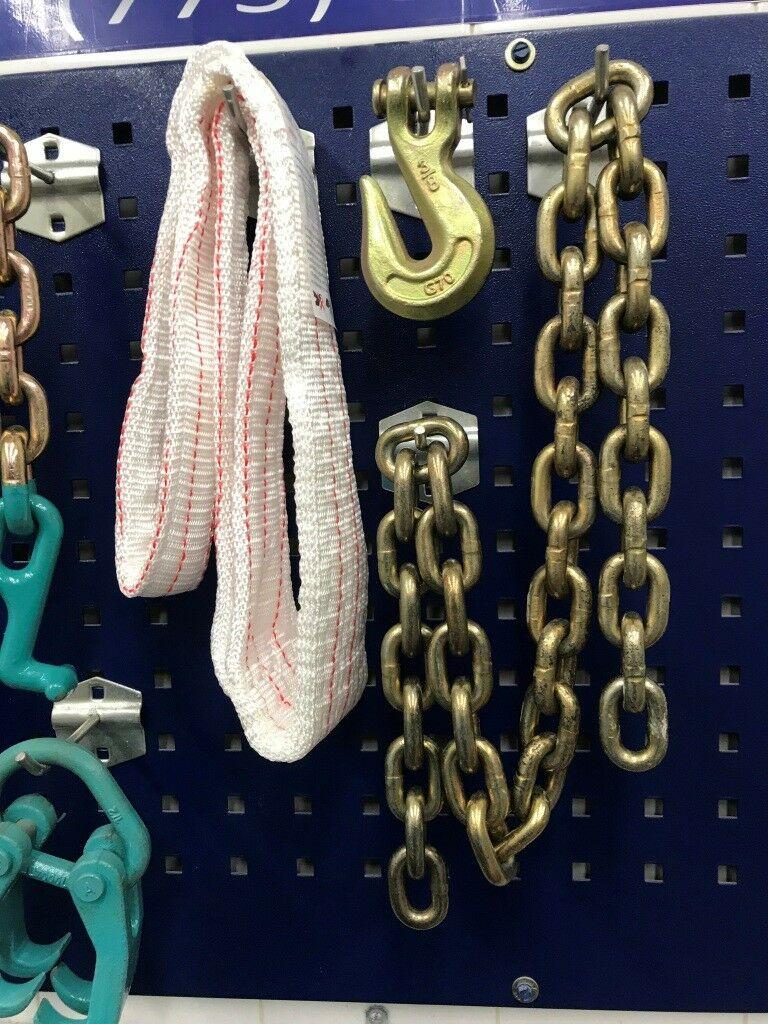 Auto Body Frame machine Combo 8 piece tool set clamp chain plate Nylon Sling