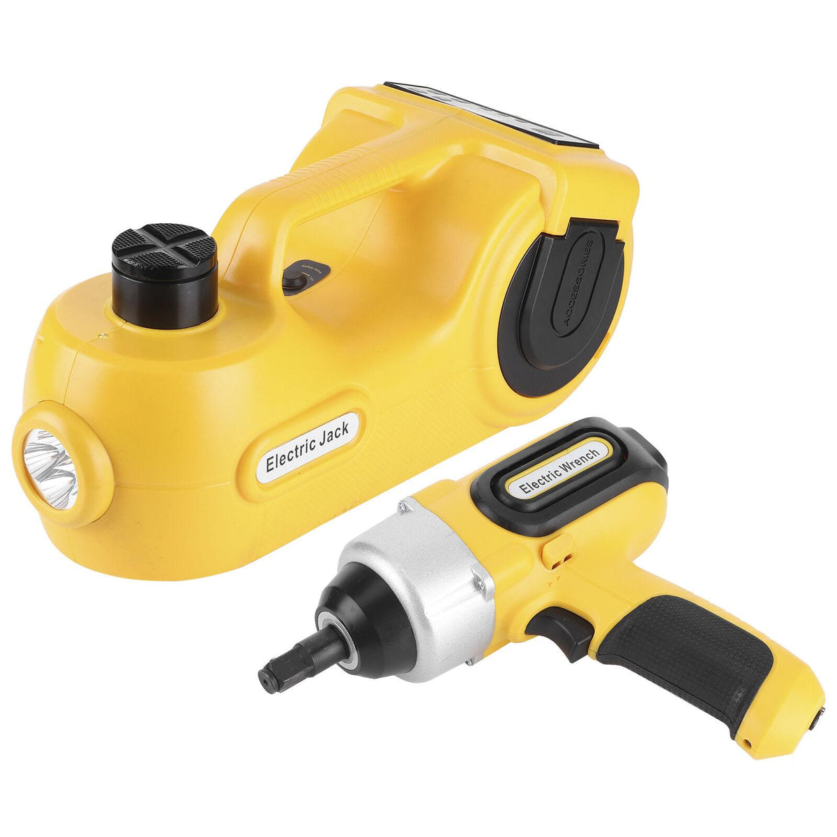 5 Ton Electric Hydraulic Floor Jack 17.7in Lift Impact Wrench Kit 12V DC