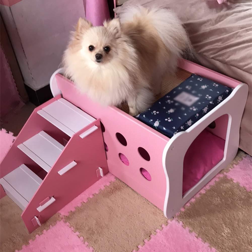 RUNWEI Villa Duplex Kennel Pet Double Room Pet Staircase Toy Pet Stairs