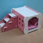 RUNWEI Villa Duplex Kennel Pet Double Room Pet Staircase Toy Pet Stairs
