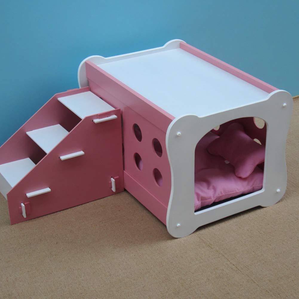 RUNWEI Villa Duplex Kennel Pet Double Room Pet Staircase Toy Pet Stairs