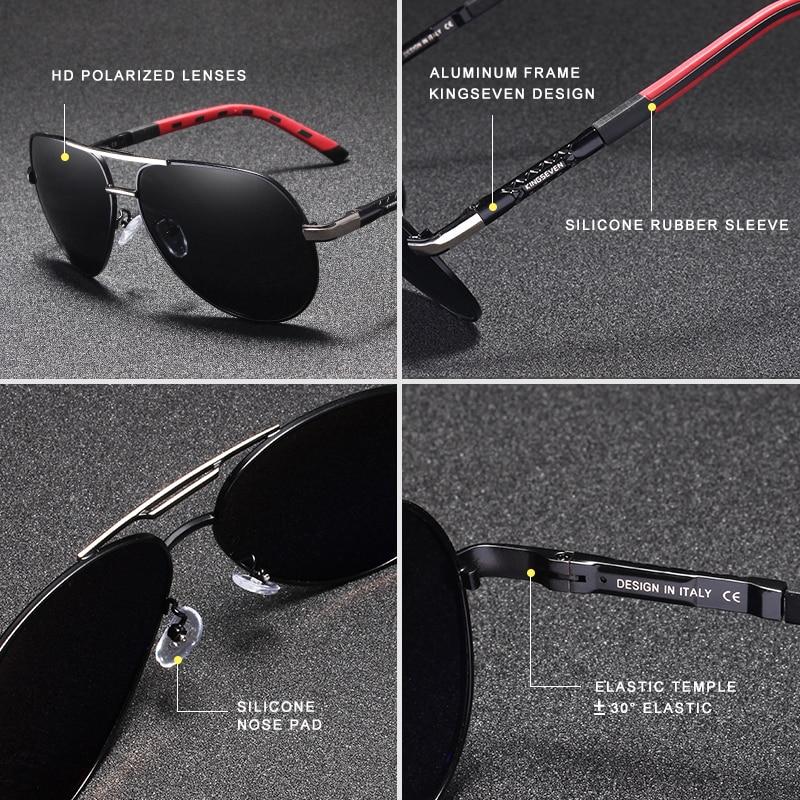 Aluminum Magnesium Men's Polarized Coating Mirror Sunglasses