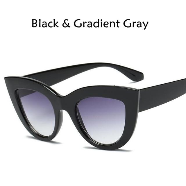 Retro Thick Frame Cat Eye Sunglasses