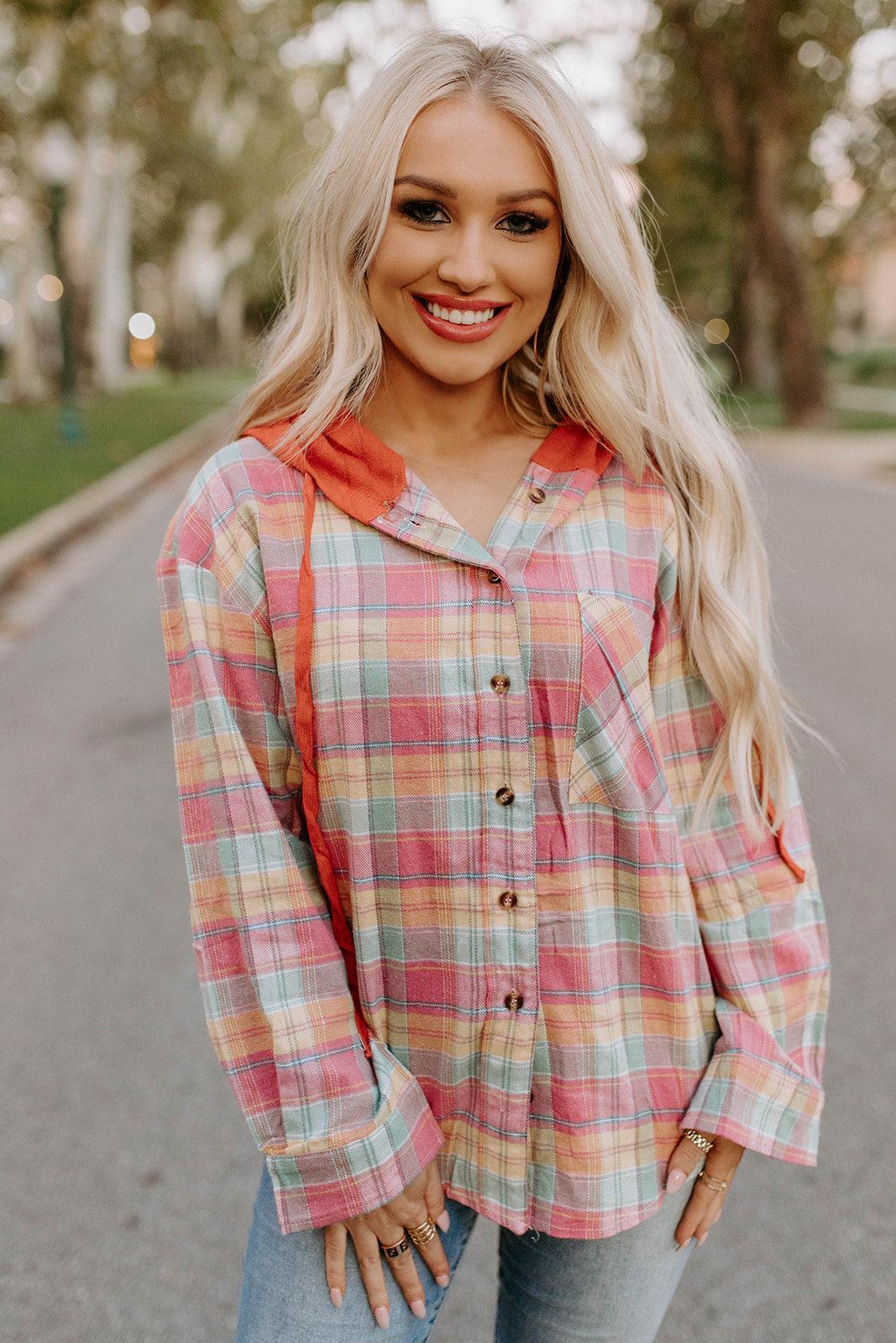 plaid flannel hoodie