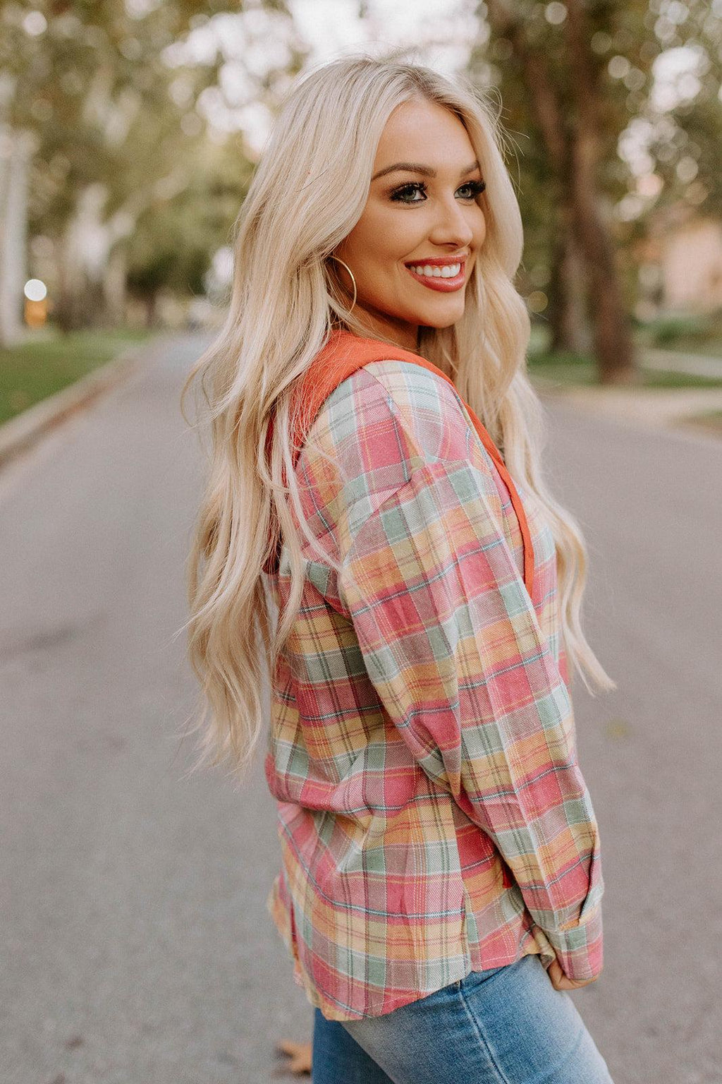 plaid flannel hoodie