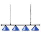 70 in. Pool Table Light, Snooker Light with 4 Metal Shades