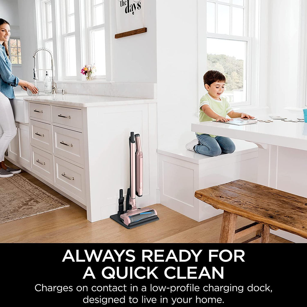 Shark WS632RGBRN WANDVAC System Ultra-Lightweight Powerful Cordless Stick Vacuum with Boost Mode, Charging Dock, Rose Gold