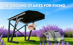 LarRobot Mower Garage, Alloy Steel Robotic Lawn Mower Shelter(1) | Heavy Duty Outdoor Shade Cover, Waterproof and UV-Proof Garden Garage, Fits 92% of Models, Robot Mower Accessories