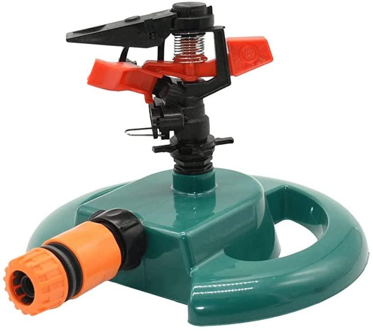UXZDX CUJUX Adjustable Garden Lawn Sprinkler with Nozzle Holder Rotating Water Sprinkler Rocker Nozzles Garden Greenhouse Watering 1PCS (Size : 1I2 Hose)