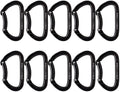 Fusion Climb Vapor Aluminum Bent Gate Modified D Carabiner 10-Pack , Black