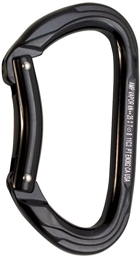 Fusion Climb Vapor Aluminum Bent Gate Modified D Carabiner 10-Pack , Black