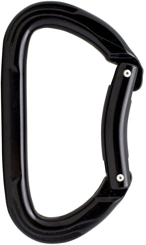 Fusion Climb Vapor Aluminum Bent Gate Modified D Carabiner 10-Pack , Black