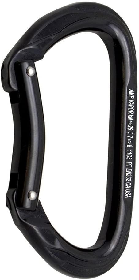 Fusion Climb Vapor Aluminum Bent Gate Modified D Carabiner 10-Pack , Black