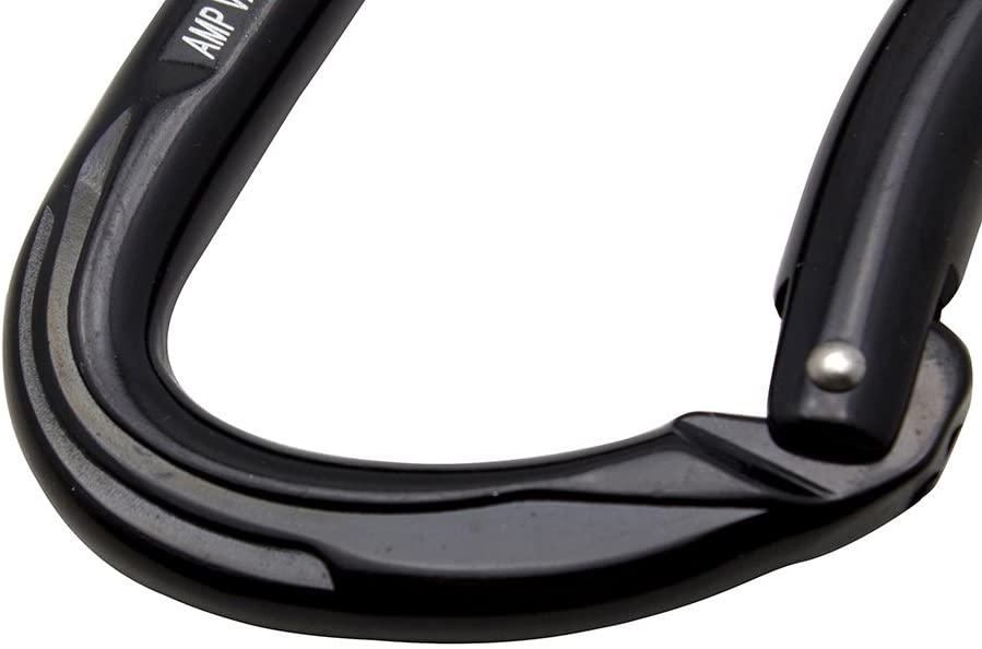 Fusion Climb Vapor Aluminum Bent Gate Modified D Carabiner 10-Pack , Black