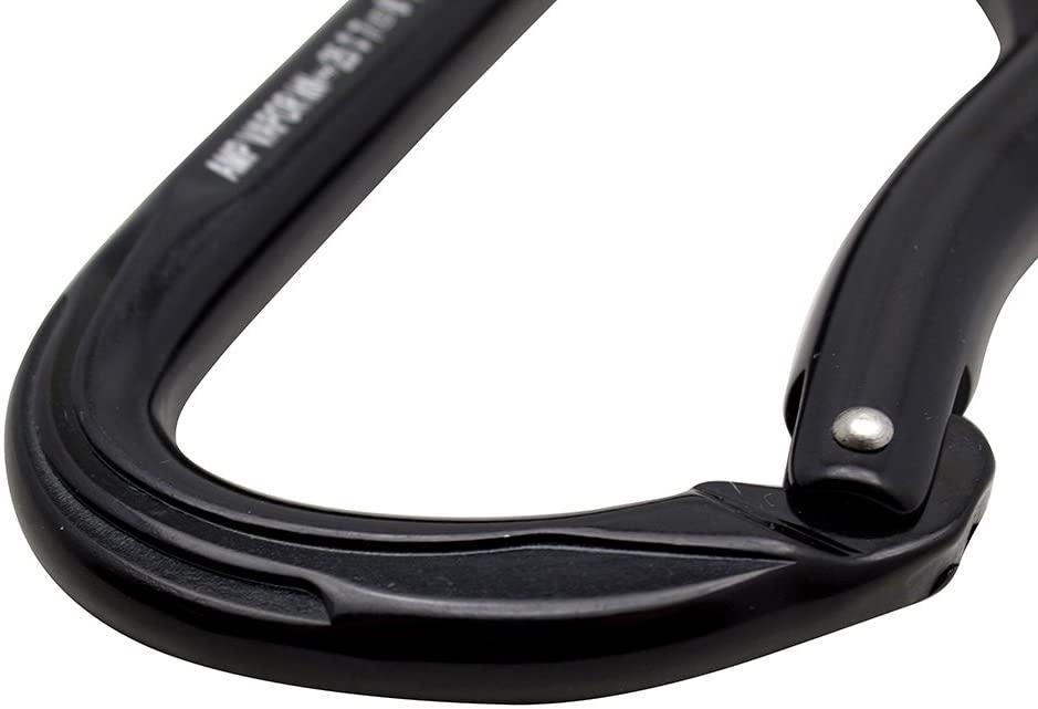 Fusion Climb Vapor Aluminum Bent Gate Modified D Carabiner 10-Pack , Black