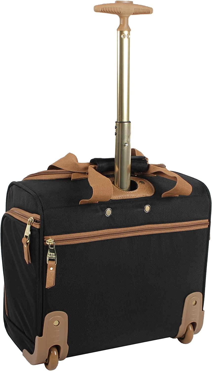 er Luggage Collection- 3 Piece Softside Expandable Lightweight Spinner Suitcases- Travel Set includes Under Seat Bag, 20-Inch Carry on &amp; 28-Inch Checked Suitcase (Harlo Black)