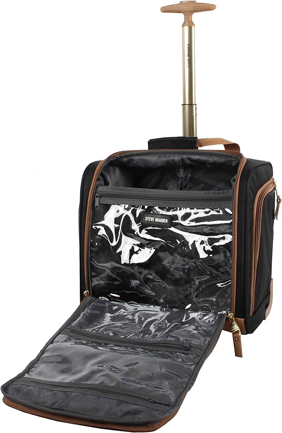 er Luggage Collection- 3 Piece Softside Expandable Lightweight Spinner Suitcases- Travel Set includes Under Seat Bag, 20-Inch Carry on &amp; 28-Inch Checked Suitcase (Harlo Black)