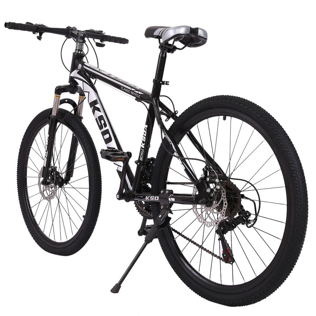 Abcnature 26" Men's Mountain Bike Adult Road Offroad City Bike 21-Speed Aluminum Full Suspension Bicycle Black