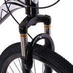 Abcnature 26" Men's Mountain Bike Adult Road Offroad City Bike 21-Speed Aluminum Full Suspension Bicycle Black