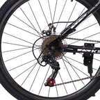 Abcnature 26" Men's Mountain Bike Adult Road Offroad City Bike 21-Speed Aluminum Full Suspension Bicycle Black