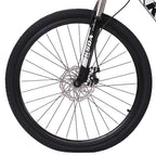 Abcnature 26" Men's Mountain Bike Adult Road Offroad City Bike 21-Speed Aluminum Full Suspension Bicycle Black