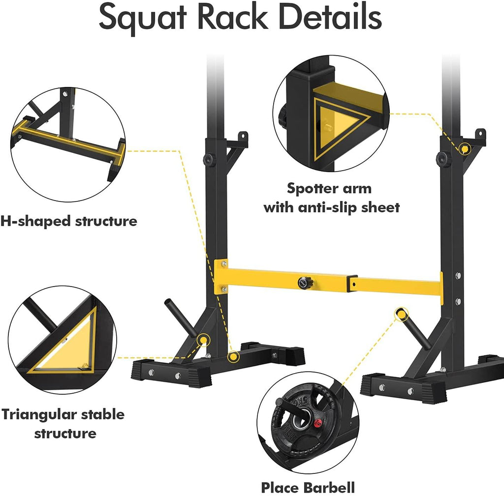 Squat Rack Stand,Barbell Rack,Bench Press Rack Stand Home Gym Adjustable Weight Rack 550Lbs