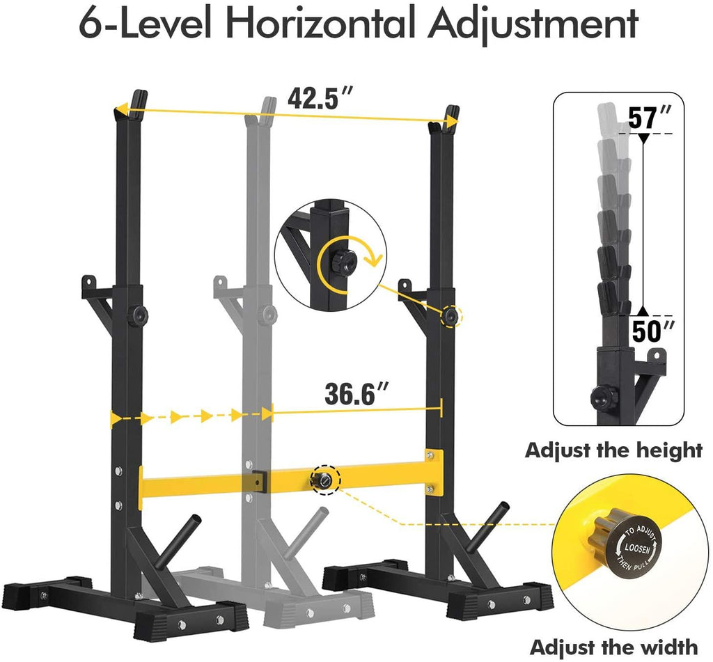 Squat Rack Stand,Barbell Rack,Bench Press Rack Stand Home Gym Adjustable Weight Rack 550Lbs