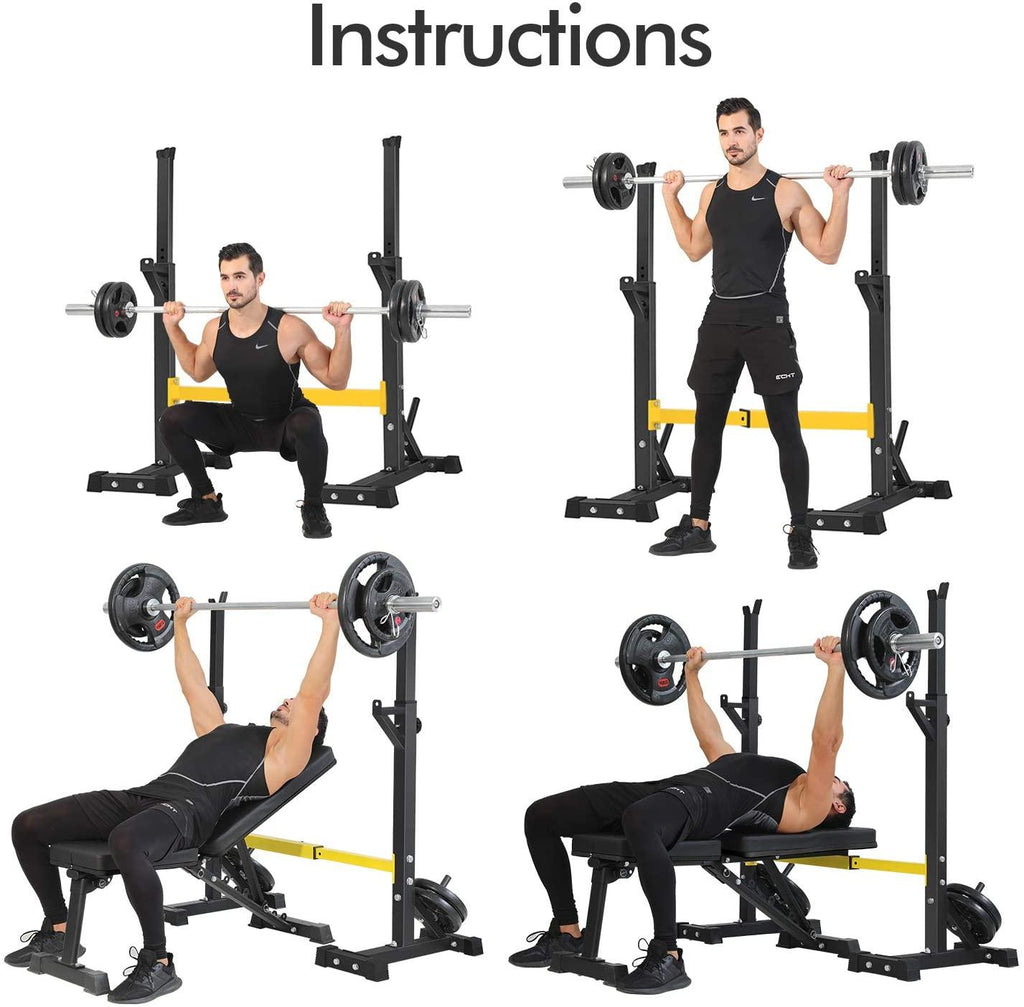 Squat Rack Stand,Barbell Rack,Bench Press Rack Stand Home Gym Adjustable Weight Rack 550Lbs