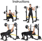 Squat Rack Stand,Barbell Rack,Bench Press Rack Stand Home Gym Adjustable Weight Rack 550Lbs