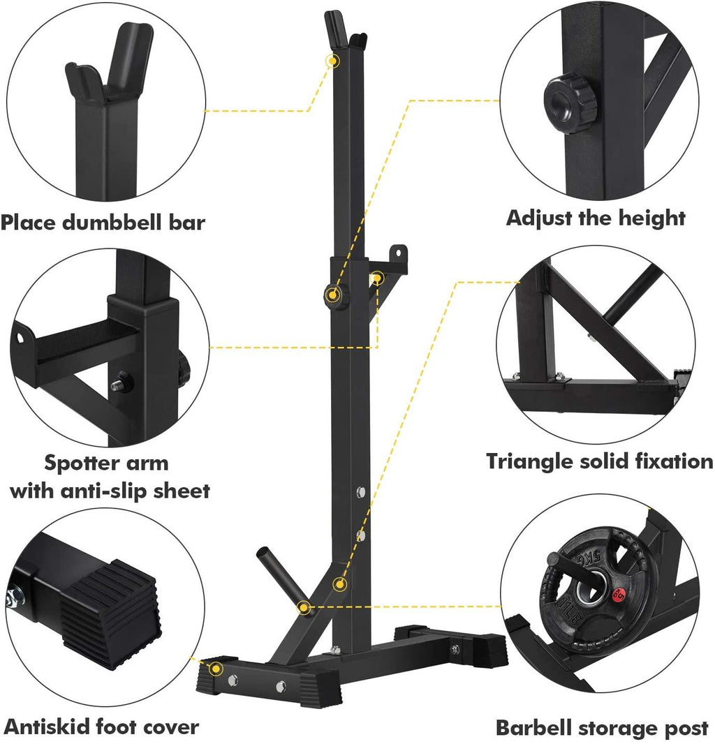 Squat Rack Stand,Barbell Rack,Bench Press Rack Stand Home Gym Adjustable Weight Rack 550Lbs