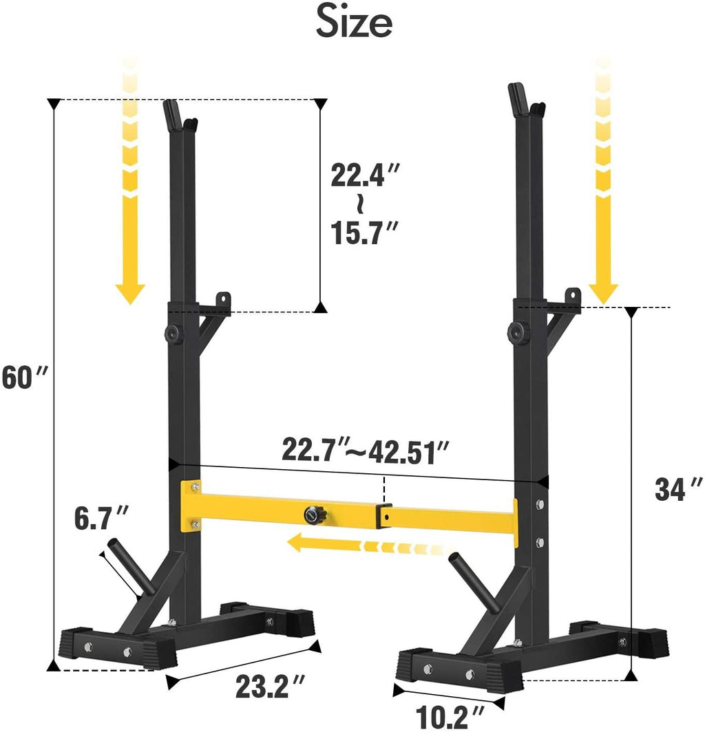Squat Rack Stand,Barbell Rack,Bench Press Rack Stand Home Gym Adjustable Weight Rack 550Lbs