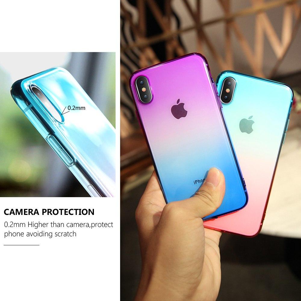 Phone Accessories - Colorful Gradient Clear Case For iPhone