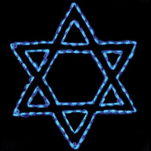 33 in. Outdoor LED Star of David Lighted Display - 132 Bulbs