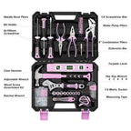 Pink Tool Kit Set for Women, 146PCS General Household Hand Tool Kit with StoraToolbox, Ladies Small Basic Tool Kits for Home Maintenance, DIY Projects