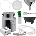 clarexa goat milking machine 14l, electric vacuum pulsation pump milker, 2 in 1 goat &amp; sheep milker, with 14l food grade stainless steel cannister, overflow auto-stop