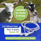 clarexa goat milking machine 14l, electric vacuum pulsation pump milker, 2 in 1 goat &amp; sheep milker, with 14l food grade stainless steel cannister, overflow auto-stop