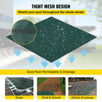 vevor swimming pool safety cover inground 18x38ft rectangle fitting16x36ft pool