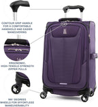 Maxlite 5 Softside Expandable Luggage with 4 Spinner Wheels, Lightweight Suitcase, Men and Women, Imperial Purple, Carry-On 21-Inch
