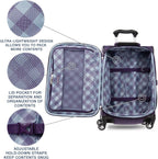 Maxlite 5 Softside Expandable Luggage with 4 Spinner Wheels, Lightweight Suitcase, Men and Women, Imperial Purple, Carry-On 21-Inch