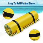 Costway 3-Layer Tear-proof Water Mat Floating Pad Island Water Sports Relaxing Yellow